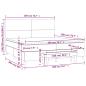 Preview: Boxspringbett mit Matratze Schwarz 200x200 cm Samt