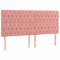 Preview: Boxspringbett mit Matratze Rosa 200x200 cm Samt