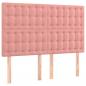 Preview: Boxspringbett mit Matratze Rosa 140x200 cm Samt