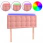 Preview: LED Kopfteil Rosa 100x5x78/88 cm Samt