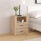 Preview: ARDEBO.de - Nachttisch Sonoma-Eiche 50x36x60 cm Holzwerkstoff