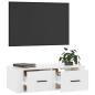 Preview: ARDEBO.de - TV-Wandschrank Hochglanz-Weiß 80x36x25 cm Holzwerkstoff