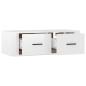 Preview: TV-Wandschrank Hochglanz-Weiß 80x36x25 cm Holzwerkstoff
