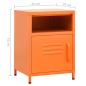 Preview: Nachttische 2 Stk. Orange 35x35x51 cm Stahl