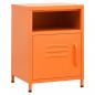 Preview: Nachttisch Orange 35x35x51 cm Stahl 