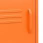 Preview: Nachttisch Orange 35x35x51 cm Stahl 