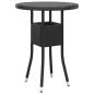 Preview: 3-tlg. Garten-Bistro-Set Poly Rattan Schwarz