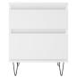 Preview: Nachttisch Weiß 40x35x50 cm Holzwerkstoff
