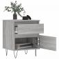 Preview: Nachttisch Grau Sonoma 40x35x50 cm Holzwerkstoff