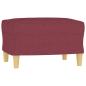 Preview: Sessel mit Hocker Weinrot 60 cm Stoff
