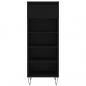 Preview: Schuhschrank Schwarz 40x36x105 cm Holzwerkstoff