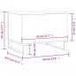 Preview: Couchtisch Schwarz 60x44,5x45 cm Holzwerkstoff