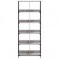 Preview: Bücherregal Grau Sonoma 78,5x33x188,5 cm Holzwerkstoff