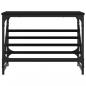 Preview: Schuhregal Schwarz 60x30x45 cm Holzwerkstoff