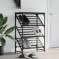 Preview: ARDEBO.de - Schuhregal Schwarz 60x30x85 cm Holzwerkstoff