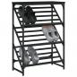 Preview: Schuhregal Schwarz 60x30x85 cm Holzwerkstoff