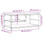 Preview: Couchtisch Grau Sonoma 90x49x40 cm Holzwerkstoff