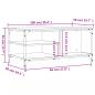 Preview: Couchtisch Schwarz 100x50x45 cm Holzwerkstoff