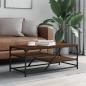 Preview: ARDEBO.de - Couchtisch Braun Eichen-Optik 100x49x40 cm Holzwerkstoff