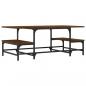 Preview: Couchtisch Braun Eichen-Optik 100x50,5x40 cm Holzwerkstoff