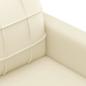 Preview: 3-tlg. Sofagarnitur mit Kissen Creme Kunstleder