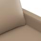 Preview: 4-tlg. Sofagarnitur mit Kissen Cappuccino-Braun Kunstleder