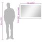 Preview: Wandspiegel mit Regal 100×60 cm Hartglas