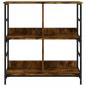 Preview: Bücherregal Räuchereiche 78,5x33x82 cm Holzwerkstoff