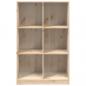 Preview: Bücherregal 70x33x110 cm Massivholz Kiefer