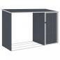 Preview: ARDEBO.de - Garten Brennholzlager Anthrazit 245x98x159 cm Verzinkter Stahl