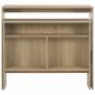 Preview: Bartisch mit 2 Tischplatten Eichenoptik 130x40x120 cm