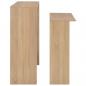 Preview: Bartisch mit 2 Tischplatten Eichenoptik 130x40x120 cm
