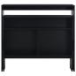 Preview: Bartisch mit 2 Tischplatten Schwarz 130x40x120 cm