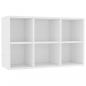 Preview: Bücherregal/Sideboard Weiß 66x30x98 cm Holzwerkstoff