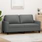 Preview: ARDEBO.de - 2-Sitzer-Sofa Dunkelgrau 140 cm Stoff