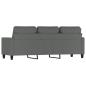 Preview: 3-Sitzer-Sofa Dunkelgrau 180 cm Stoff