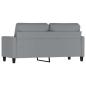 Preview: 2-Sitzer-Sofa Hellgrau 140 cm Stoff