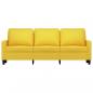Preview: 3-Sitzer-Sofa Hellgelb 180 cm Stoff