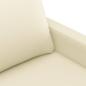 Preview: 2-Sitzer-Sofa Creme 120 cm Kunstleder