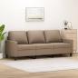 Preview: ARDEBO.de - 3-Sitzer-Sofa Cappuccino-Braun 180 cm Kunstleder