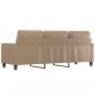 Preview: 3-Sitzer-Sofa Cappuccino-Braun 180 cm Kunstleder
