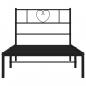 Preview: Bettgestell mit Kopfteil Metall Schwarz 100x190 cm