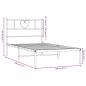 Preview: Bettgestell mit Kopfteil Metall Schwarz 100x190 cm