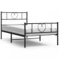 Preview: Bettgestell mit Kopf- und Fußteil Metall Schwarz 107x203 cm