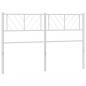 Preview: ARDEBO.de - Kopfteil Metall Weiß 150 cm