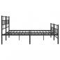 Preview: Bettgestell mit Kopf- und Fußteil Metall Schwarz 200x200 cm