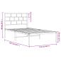 Preview: Bettgestell mit Kopfteil Metall Schwarz 107x203 cm