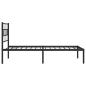 Preview: Bettgestell mit Kopfteil Metall Schwarz 107x203 cm