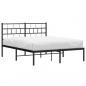 Preview: Bettgestell mit Kopfteil Metall Schwarz 150x200 cm