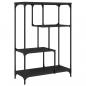 Preview: Bücherregal Schwarz 81x36x115 cm Holzwerkstoff und Stahl
